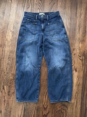 Banana Republic Women’s Utility Barrel Dark Wash jeans